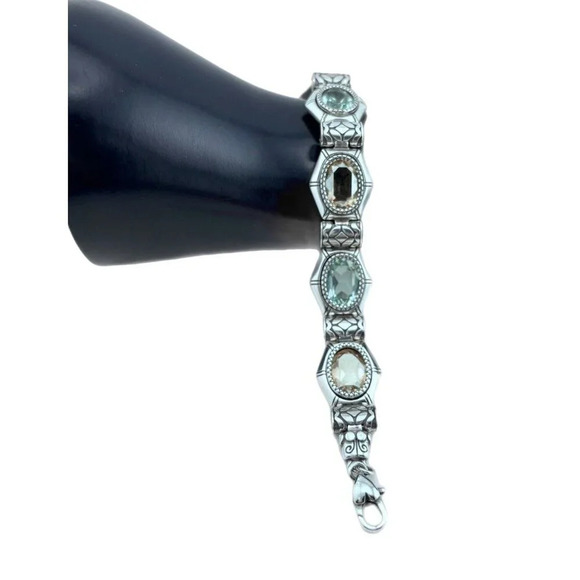 Brighton Silver Plated Bracelet Clear Crystals Beautiful Bracelet - Picture 6 of 11